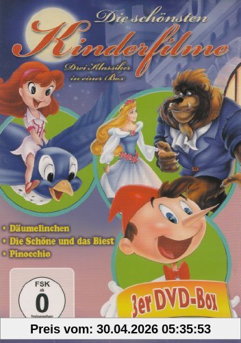 Die schönsten Kinderfilme : Däumelinchen - Die Schöne und das Biest - Pinocchio - 3 DVD Box