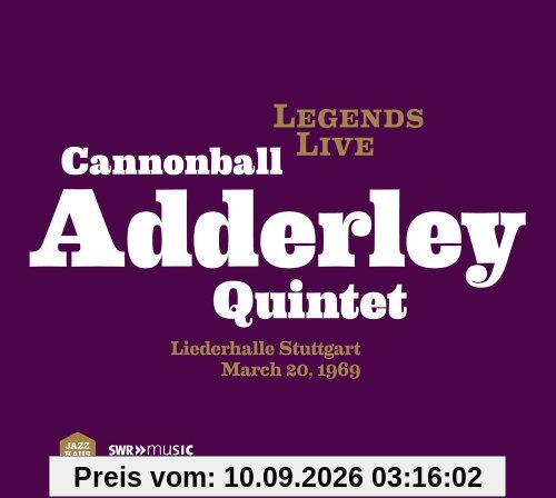 Legends Live Cannonball Adderley Qunitet - Liederhalle Stuttgart 20.3.1969