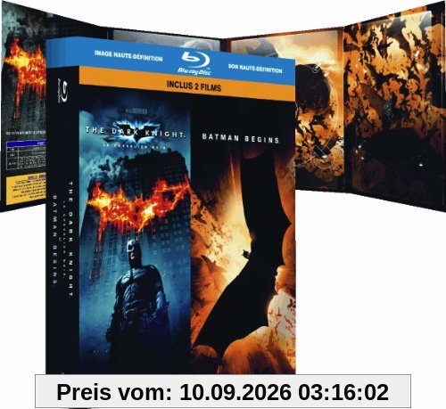 The Dark Knight, le chevalier noir - Batman Begins : coffret 2 Blu-ray [Blu-ray] [FR Import]