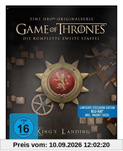 Game of Thrones - Die komplette 2. Staffel (Steelbook) - mit Magnet Siegel Haus Lannister [Blu-ray]