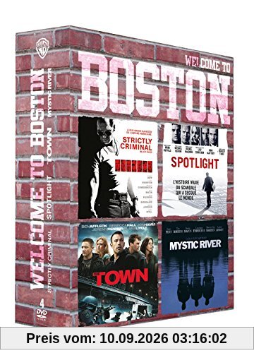 Coffret Welcome To Boston : Strictly Criminal + Spotlight + The Town + Mystic River