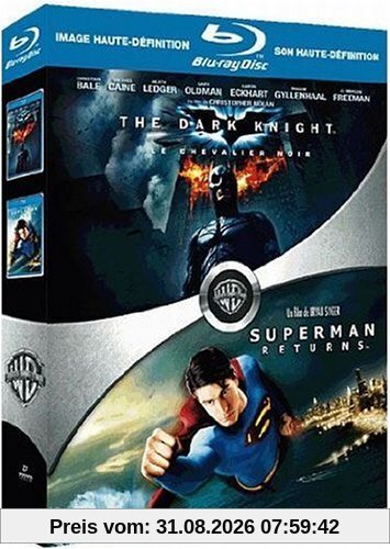 The Dark Knight, le chevalier noir - Superman Returns : coffret 2 Blu-ray [Blu-ray] [FR Import]