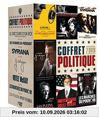 Coffret politique: Les marches du pouvoir / Syriana / Le discours d'un roi / Les hommes du président / Les pleins pouvoir / J. Edgar / Votez McKay [FR Import]