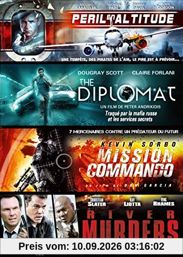 Coffret Action : Péril en Attitude + The Diplomat + Mission Commando + River Murders