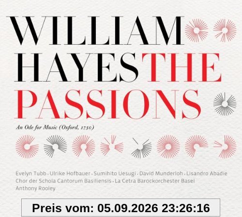 Hayes: The Passions - An Ode for Music (Oxford, 1750)