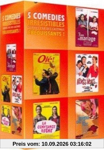 Coffret comédies irresistibles : 7 ans de mariage ; olé ; après vous ; la confiance règne ; bienvenue chez les rozes [FR Import]