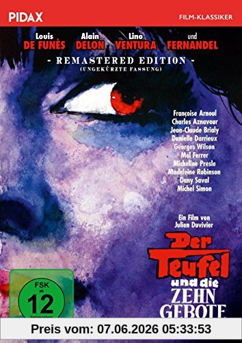 Der Teufel und die zehn Gebote (Le diable et les dix commandements) - Remastered Edition / Kultfilm mit Louis du Funés, Alain Delon, Lino Ventura und Fernandel (Pidax Film-Klassiker)