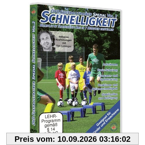 DVD-Fussballtrainer Spezial - Schnelligkeit Vol. 2 / Neue Fußballübungen im Fußballtraining (DVD)