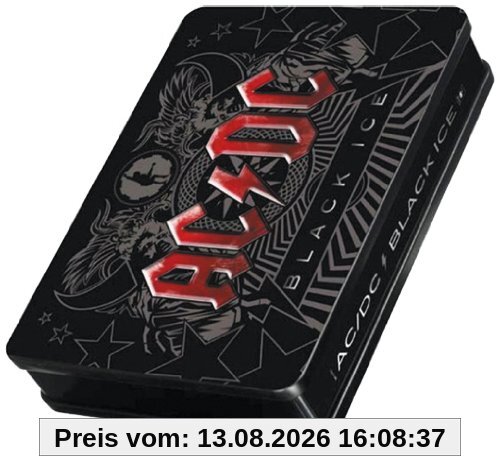 AC/DC - Black Ice - Steelbox inkl. CD/DVD, Flagge, Sticker-Set und Original Gibson Gitarren-Plektrum