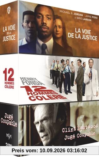 Coffret justice : 12 hommes en colère + la voie de la justice + jugé coupable [FR Import]