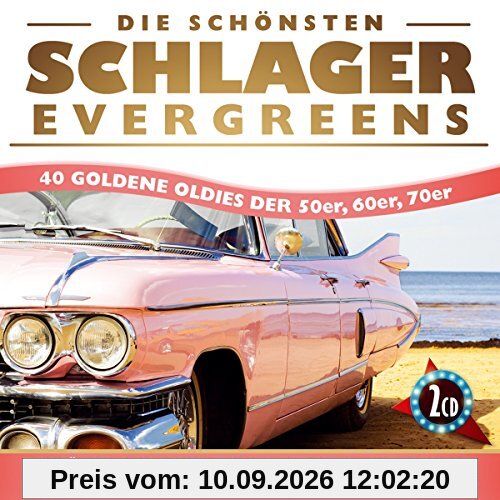 Die schönsten Schlager Evergreens; 40 Oldies der 50er; 60er, 70er; Connie Francis; Bill Ramsey; Nina und Mike; Rex Gildo; Bruce Low; Flippers; Freddy Quinn; Chris Roberts; Peter Kraus; Peter Alexander