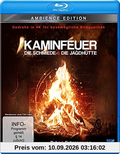 Kaminfeuer (gedreht in 4K für bestmögliche Bildqualität) - Die Schmiede & Die Jagdhütte (Blu-ray)