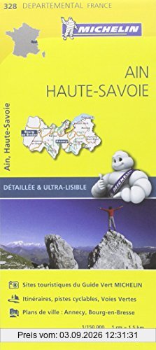 AIN / HAUTE - SAVOIE 11328 CARTE ' LOCAL ' ( France ) MICHELIN KAART