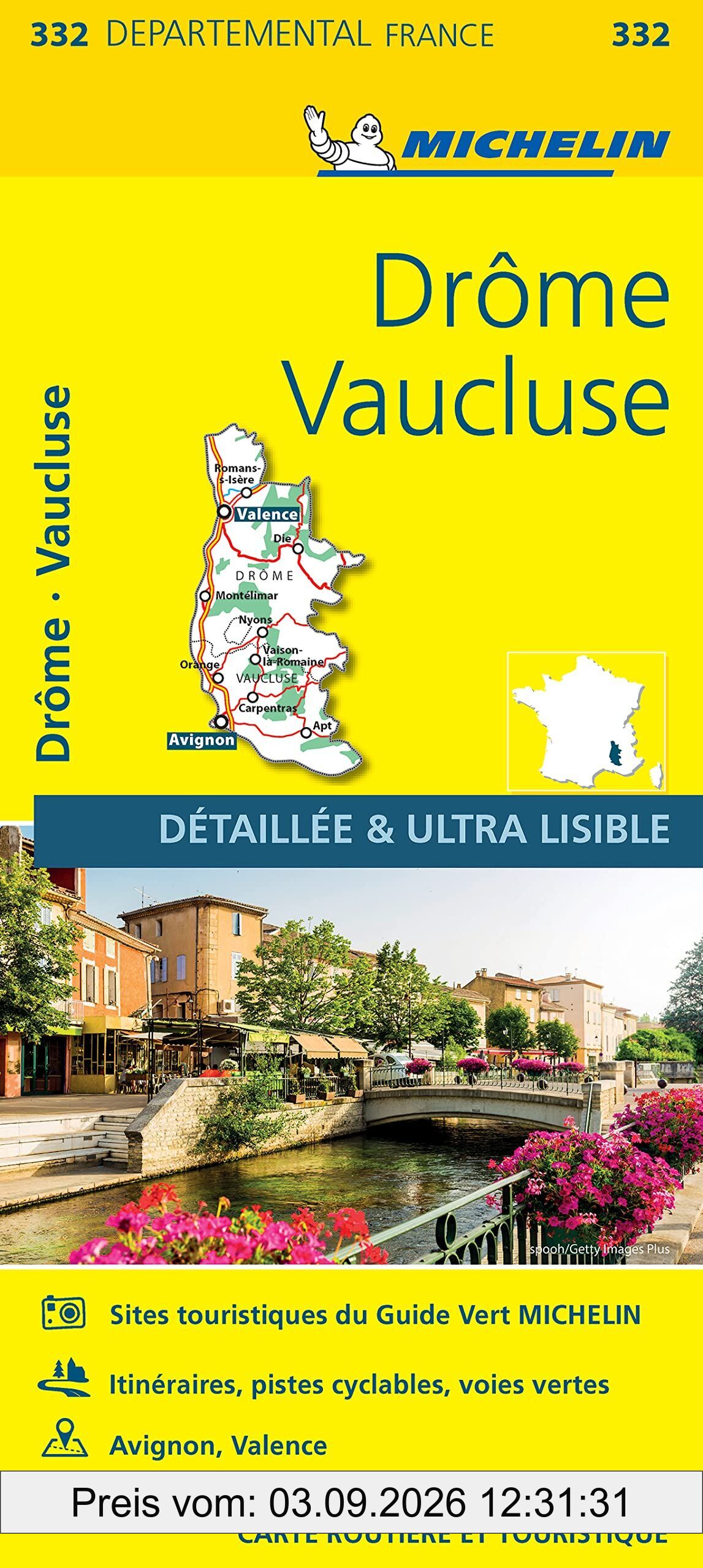 Drome Vaucluse - Michelin Local Map 332