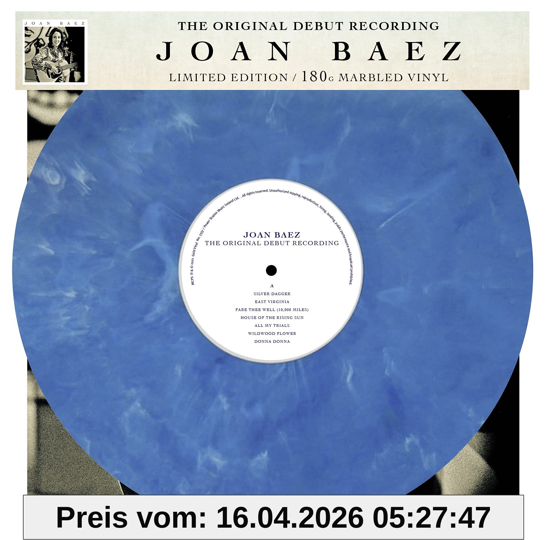 Joan Baez - The Original Debut Recording - Limitiert - 180gr. marbled [ Limited Edition / Farbiges Vinyl / 180g Vinyl] [Vinyl LP]