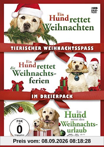 Tierischer Weihnachtsspaß - Ein Hund rettet Weihnachten & Ein Hund rettet die Weihnachtsferien & Ein Hund rettet den Weihnachtsurlaub [3 DVDs]