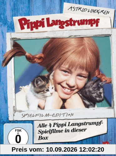Astrid Lindgren: Pippi Langstrumpf - Alle 4 Pippi Langstrumpf-Spielfilme in dieser Box (Sp [4 DVDs]