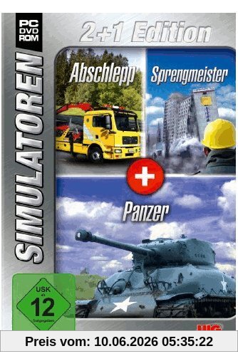 Simulator Bundel: Abschlepp, Sprengmeister, Panzer Sim 2+1 Red