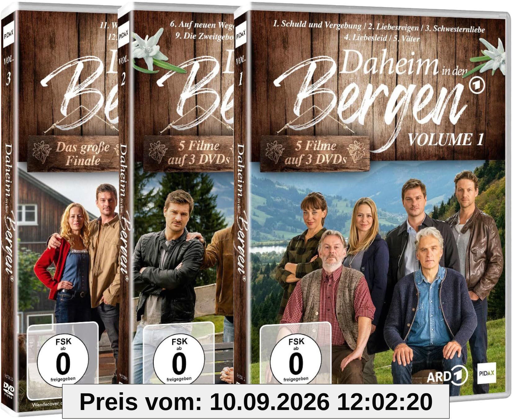 Daheim in den Bergen – Alle 12 Spielfilme der beliebten TV-Reihe erstmals vollständig in der 7-DVD Gesamt-Edition (2018–2024) – Die Familiensaga aus dem Allgäu (WME Home Entertainment)