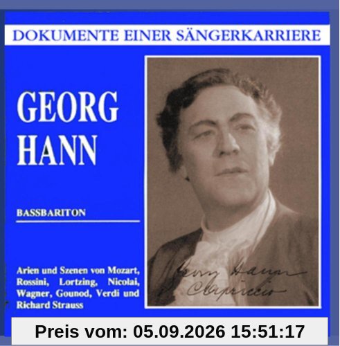 Dokumente einer Sängerkarriere - Georg Hann