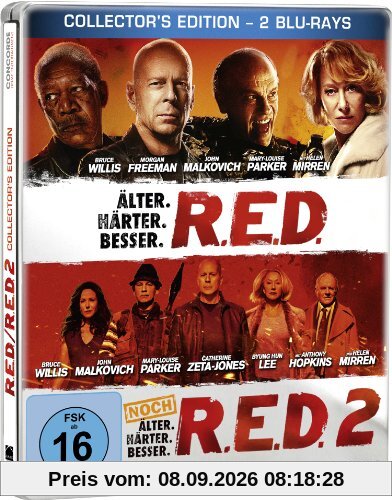 R.E.D. - Älter. Härter. Besser/R.E.D. 2 - Noch Älter. Härter. Besser - Steelbook [Blu-ray] [Collector's Edition]