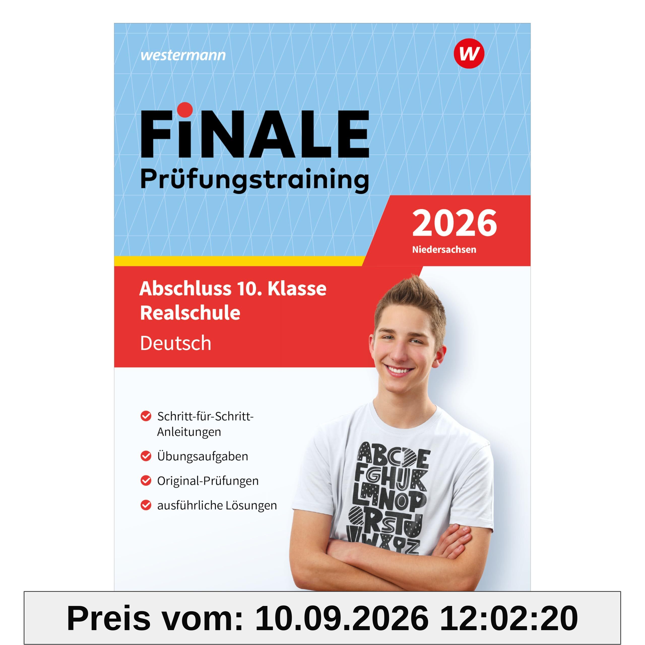 FiNALE Prüfungstraining Abschluss 10. Klasse Realschule Niedersachsen: Deutsch 2026 Arbeitsbuch mit Lösungsheft