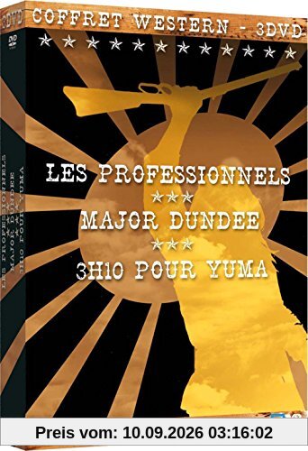 Coffret Western 3 DVD : Les professionnels / Major Dundee / 3h10 pour Yuma [FR Import]