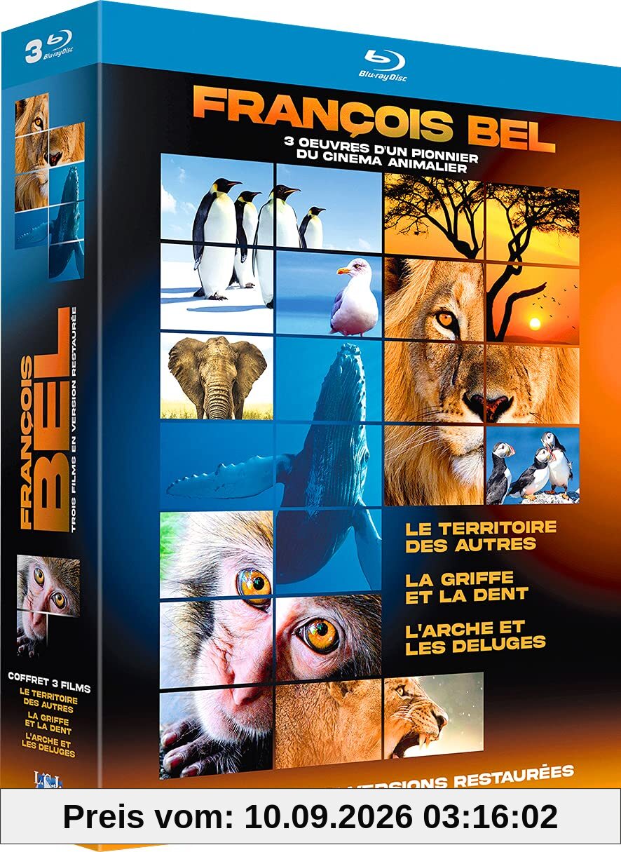 Coffret françois bel - 3 films : la griffe et la dent + le territoire des autres + l'arche et les déluges [Blu-ray] [FR Import]