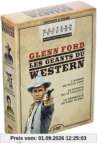 Coffret glenn ford 3 films : jubal, l'homme de nulle part ; le souffle de la violence ; le déserteur de fort alamo [FR Import]