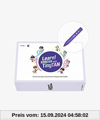 Learn! KOREAN With TinyTAN | 2-Book-Set | With Motipen | Korean Learning for Beginners With BTS Voices | Korean Keyboard