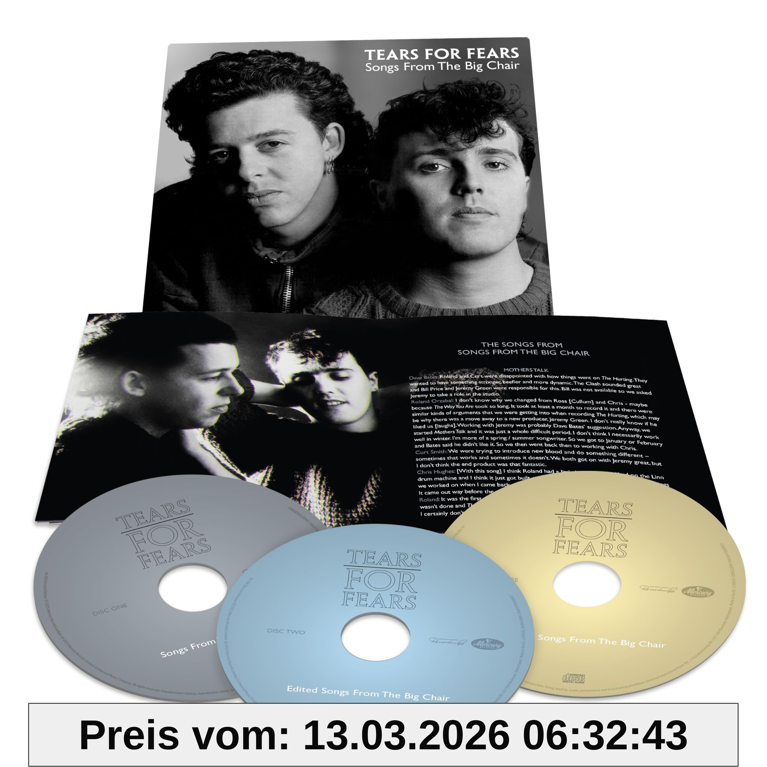Tears for Fears Songs From The Big Chair - 40th Anniversary (Ltd. 3CD)