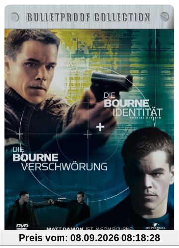 Die Bourne Identität + Die Bourne Verschwörung (Bulletproof Collection, 2 DVDs im Steelbook)