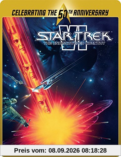 Star Trek 6 - The Undiscovered Country (50th Anniversary Steelbook) [Blu-ray] [2015] UK-Import, Sprache-Deutsch, Englisch...