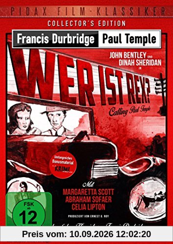 Francis Durbridge: Paul Temple - Wer ist Rex? (Calling Paul Temple) - Collector's Edition / Hochspannende Durbridge-Verfilmung mit umfangreichem ... Kurzgeschichte (Pidax Film-Klassiker)