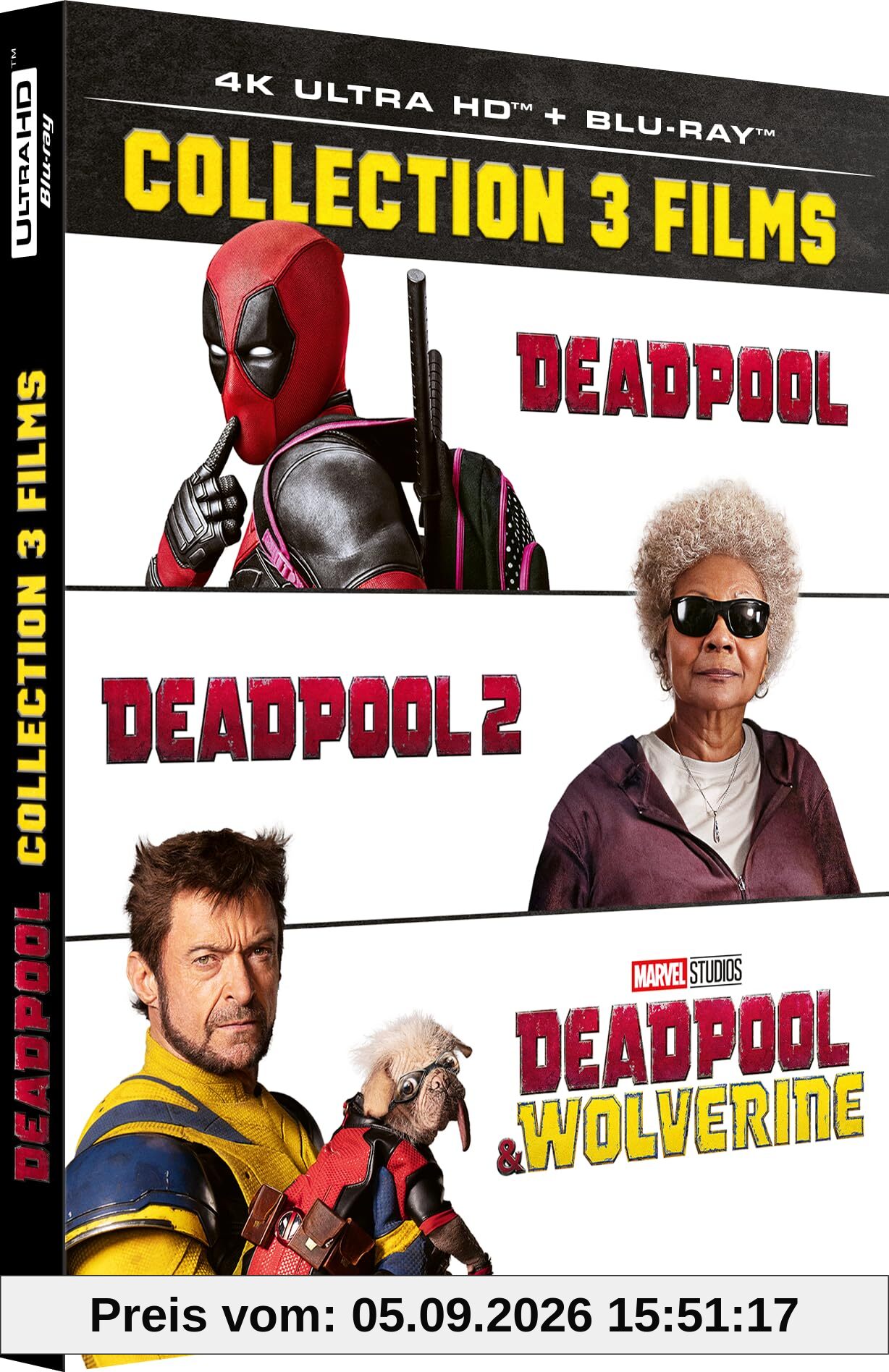 COFFRET DEADPOOL - COLLECTION 3 FILMS - 3 UHD 4K + 3 BD
