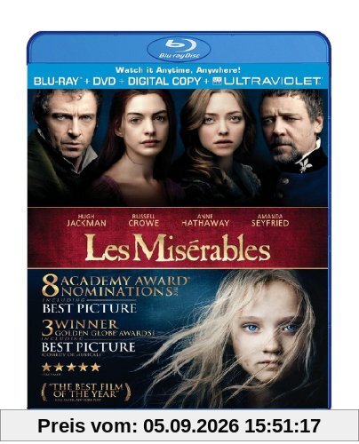Les Miserables (2012) (Blu-ray + DVD + Digital Copy + UltraViolet)