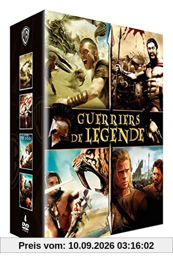 Coffret guerriers de légende : le choc des titans ; 300 ; 10 000 ; troie [FR Import]