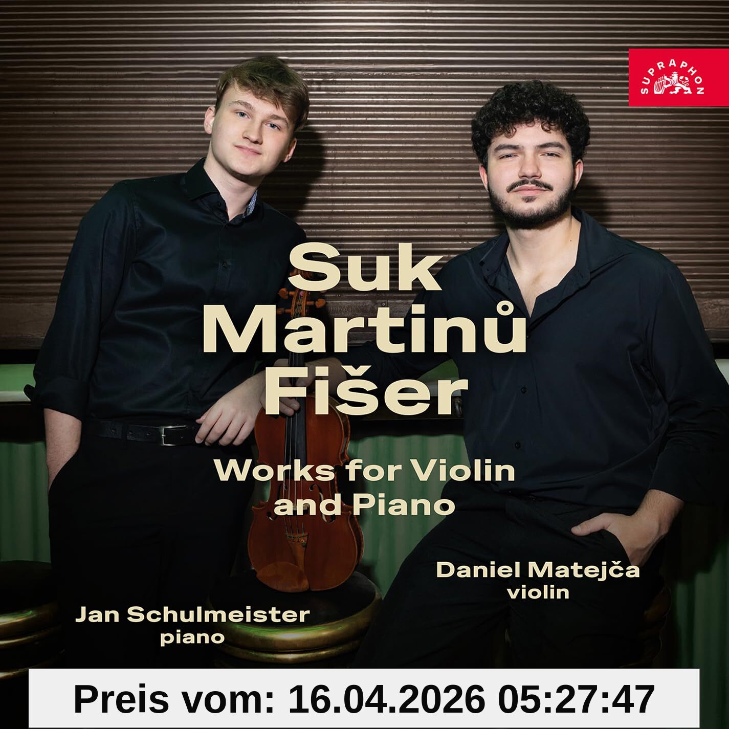 Werke für Violine & Klavier von Suk, Martinu & Fiser