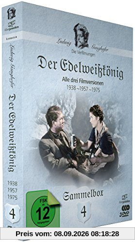Der Edelweißkönig (1938, 1957, 1975) - Die Ganghofer Verfilmungen - Sammelbox 4 (Filmjuwelen) [3 DVDs]