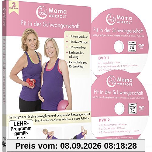 MamaWORKOUT - Fit in der Schwangerschaft (2 DVDs) ++ Das Standardwerk von Expertin Verena Wiechers, Leiterin der Akademie für Prä- & Postnatales Training