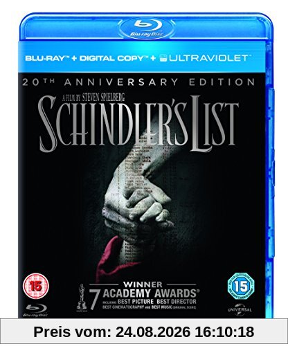 SCHINDLERS LIST 20TH ANNIVERSARY [Blu-ray] [UK Import]