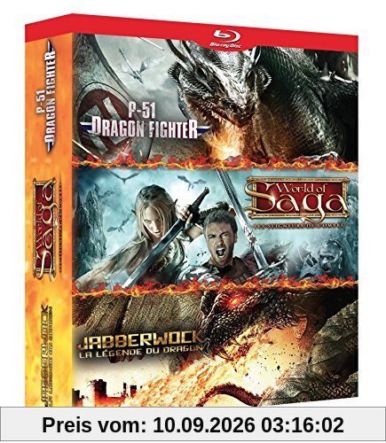 Coffret créatures dragons : p-51 ; jabberwock ; world of saga [Blu-ray] [FR Import]