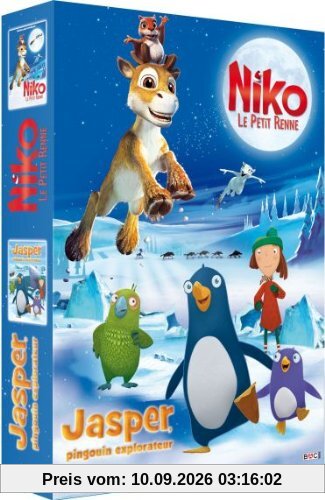Coffret spécial hiver 2 films ; jasper, pingouin explorateur ; niko le petit renne [FR Import]
