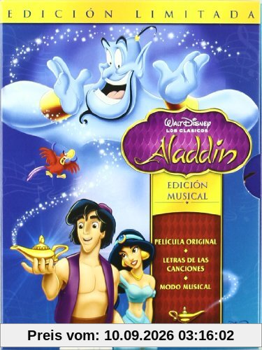 Aladdin - spanische Kinder DVD in Spanischer Sprache / en español - Sprachen: Spanisch, Englisch, Norwegisch, Dänisch (spanische Fassung)