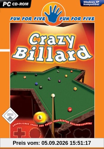 Fun For Five: Crazy Billard. CD-ROM für Windows
