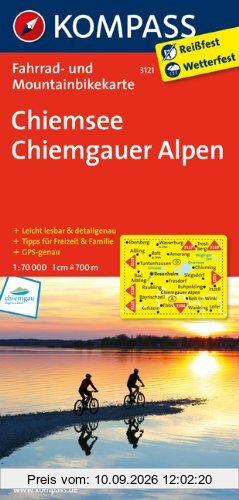 Chiemsee - Chiemgauer Alpen 1 : 70 000: Radkarte. GPS-genau / Leicht lesbar & detailgenau / Touren vor Ort recherchiert / Tipps für Fre& Familie
