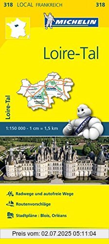 Die Buchhandlung in Oelde hat das Buch Michelin Loire-Tal: Straßen- und Tourismuskarte 1:150.000 (MICHELIN Localkarten)