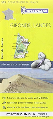 Collectif Michelin Carte Gironde, Landes Michelin
