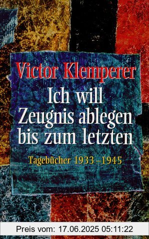 Binding : Gebundene Ausgabe, Edition : 1, Label : Aufbau Verlag, Publisher : Aufbau Verlag, NumberOfItems : 1, medium : Gebundene Ausgabe, numberOfPages : 1694, publicationDate : 1995-08-01, authors : Victor Klemperer, publishers : Walter Nowojski, languages : german, ISBN : 3351023405