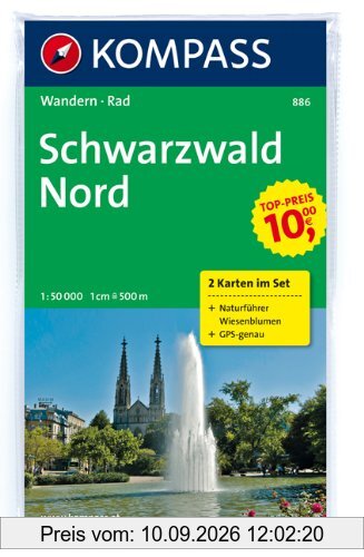 Schwarzwald Nord, Wanderkarten-Set mit Naturführer in der Schutzhülle. 1:50000 GPS-genau